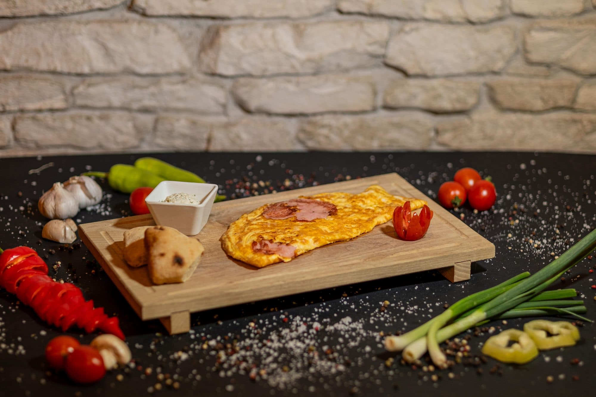 Omlet sa sirom i šunkom